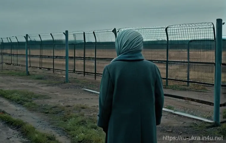 우크라이나와 벨라루스의 관계 - **Divided Borders and Human Longing**
    "A poignant, realistic depiction of a heavily fortified bo...
